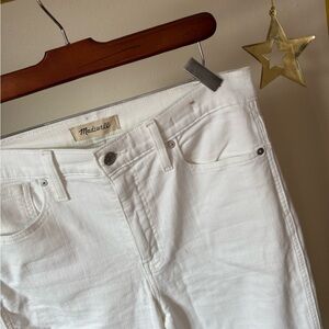 Madewell Stovepipe Jeans 29 White High Rise Straight Leg Denim Summer